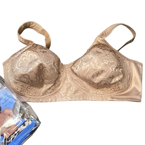 46C Playtex 18 Hour Ultimate Lift & Support Wireless Full Coverage Bra 4745 Nude - Picture 3 of 10